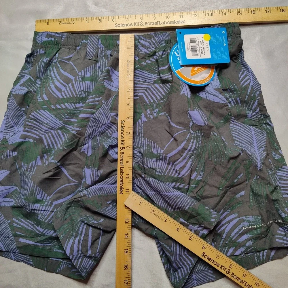 Columbia‎ PFG Men Small Super Backcast Navy Hawaiian Nylon 6